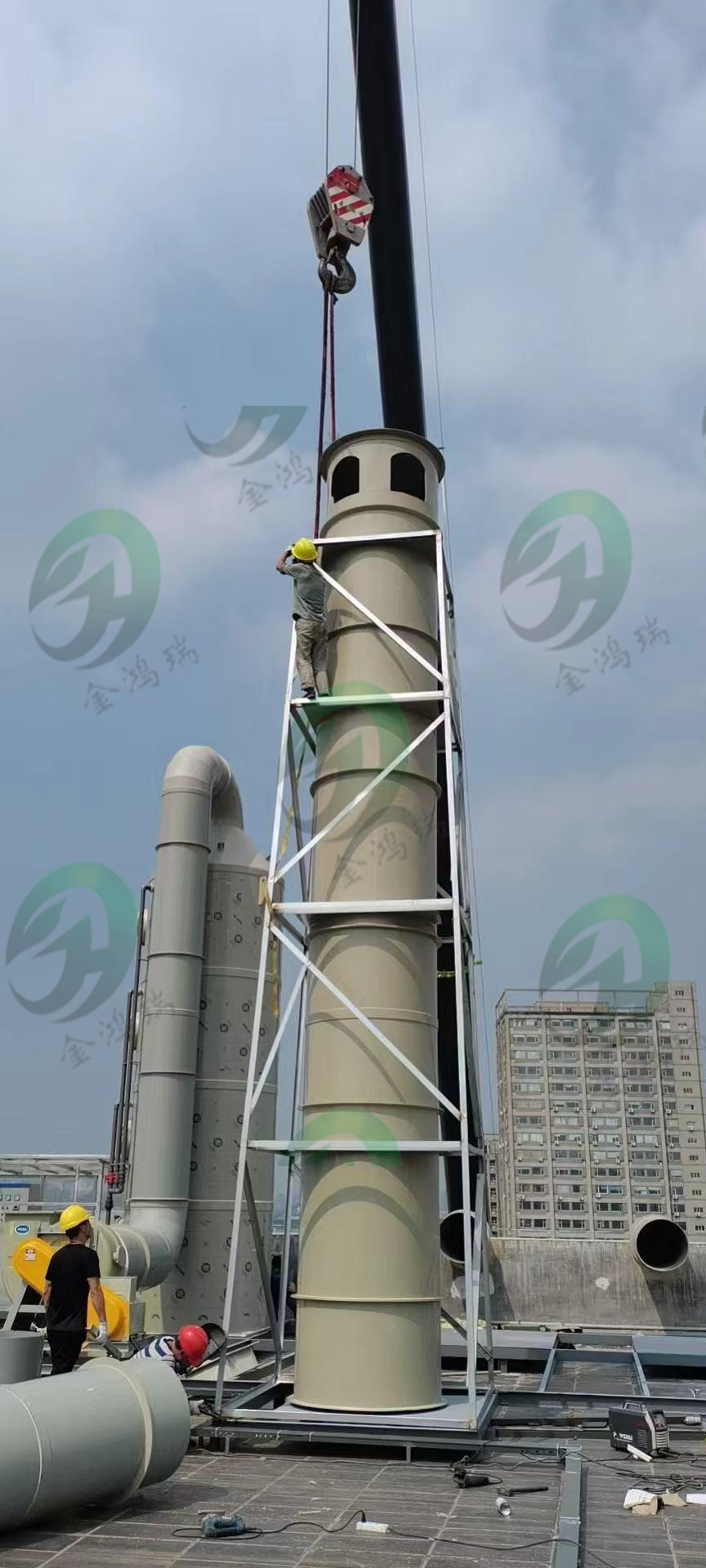 塑料廢氣處理廠家、噴淋塔吸附塔供應商_武漢金鴻瑞環保